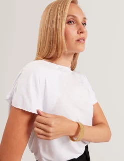 New Lobster Limited Oberteile & Blusen|Der Weihnachtsladen<Kurzarm-T-Shirt mit gerafften Schultern