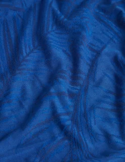 New Lobster Limited Der Weihnachtsladen|Breezy Blues Bearbeiten<Kurzarm-T-Shirt mit Jacquard-Blattmuster
