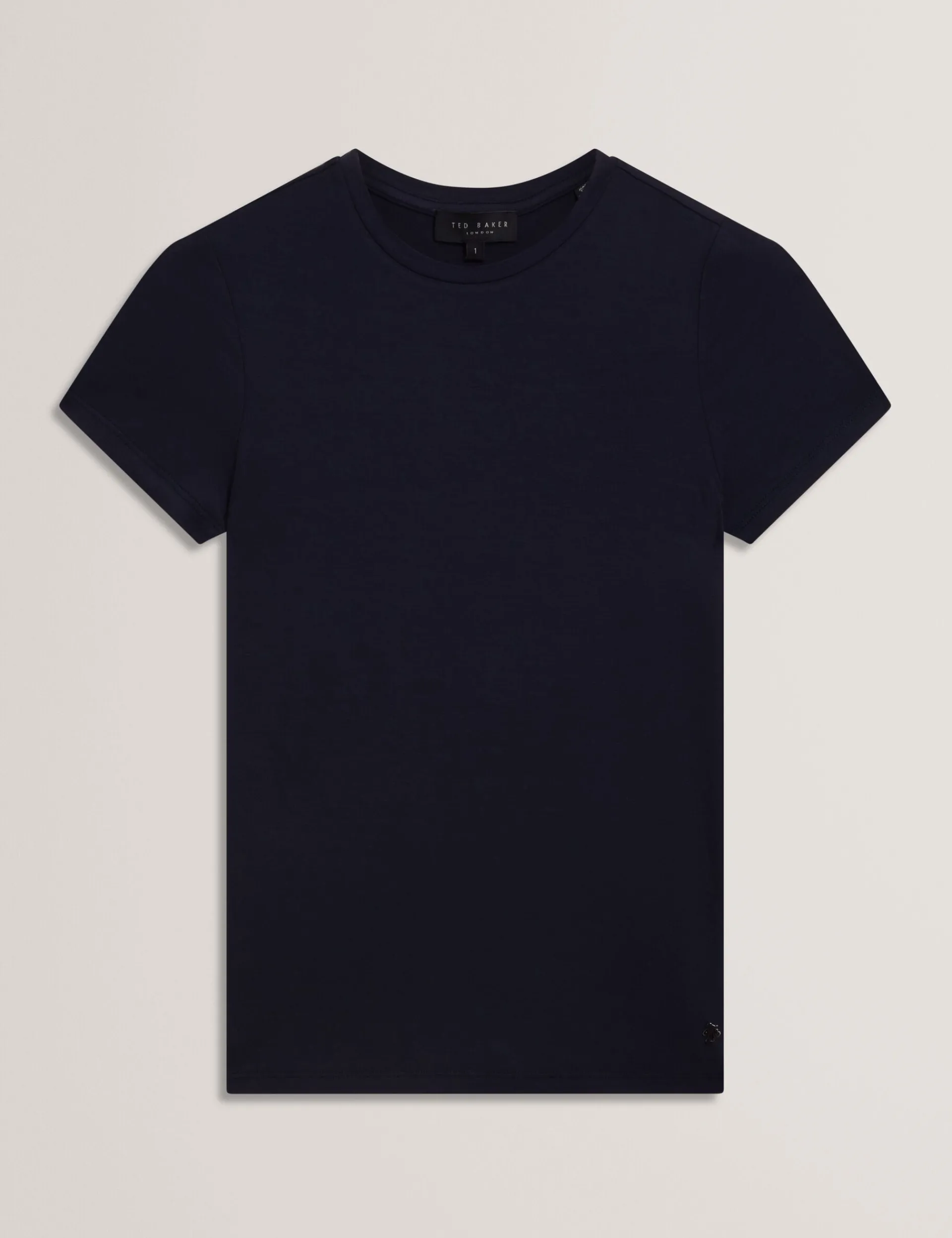 New Lobster Limited Oberteile & Blusen|Luftiger Blues Bearbeiten<Kurzarm-T-Shirt mit weichem Griff und figurbetonter Passform