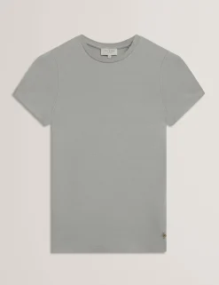 New Lobster Limited Oberteile & Blusen|Luftiger Blues Bearbeiten<Kurzarm-T-Shirt mit weichem Griff und figurbetonter Passform