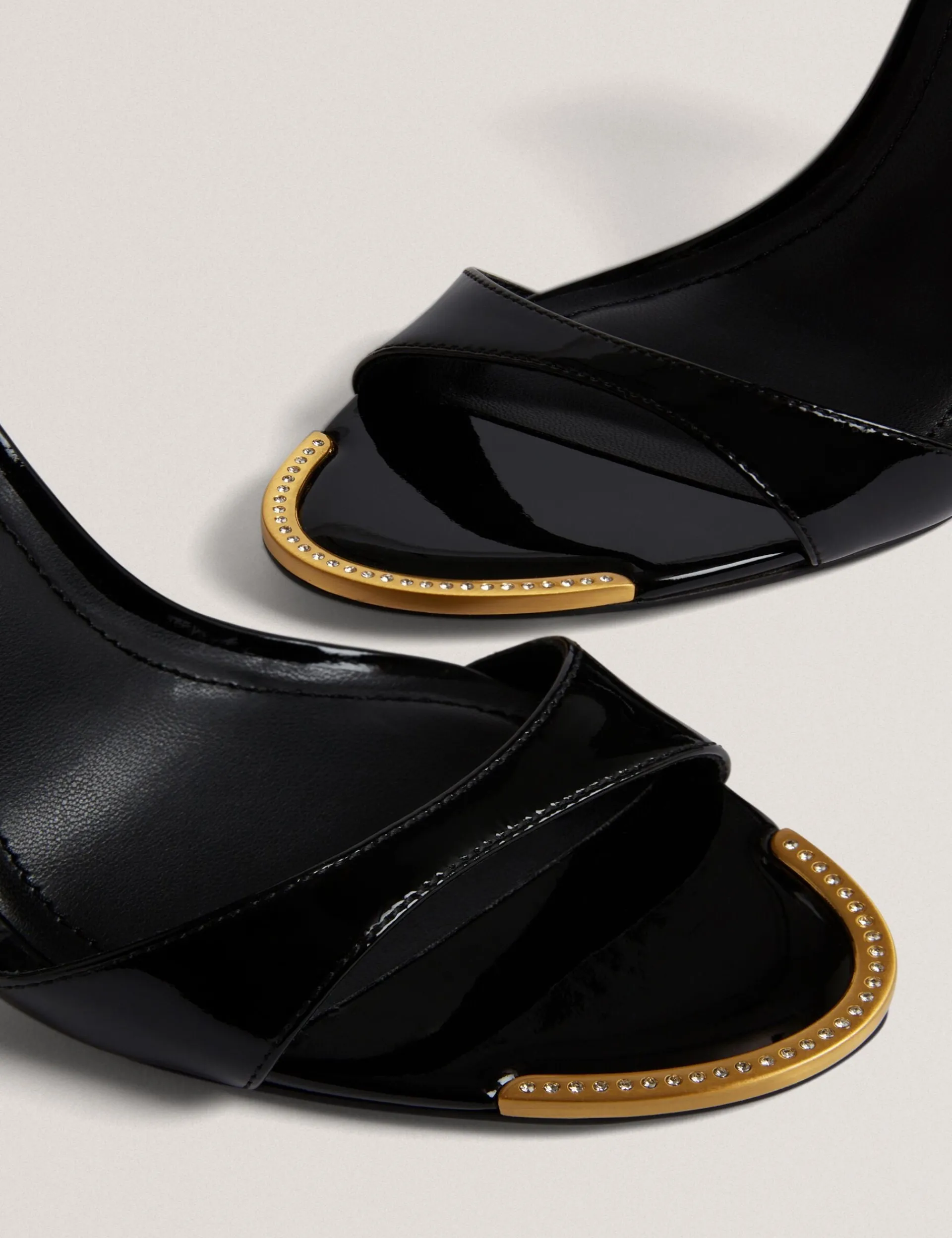Damen New Lobster Limited Luxusgeschenke Für Damen|Golden Hour<Lackleder-Sandalen mit Stilettoabsatz