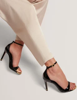 Damen New Lobster Limited Luxusgeschenke Für Damen|Golden Hour<Lackleder-Sandalen mit Stilettoabsatz