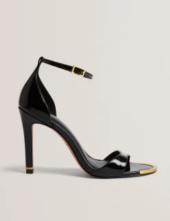 Damen New Lobster Limited Luxusgeschenke Für Damen|Golden Hour<Lackleder-Sandalen mit Stilettoabsatz