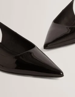 New Lobster Limited Absätze|Golden Hour<Lackleder-Slingback-Kitten-Heel-Schuhe