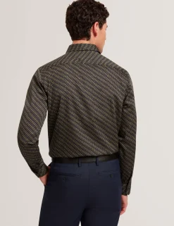 New Lobster Limited Shirts|Festliche Kleidung<Langarmhemd aus Baumwolle mit Dash-Print