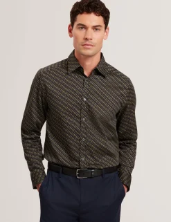 New Lobster Limited Shirts|Festliche Kleidung<Langarmhemd aus Baumwolle mit Dash-Print