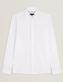 New Lobster Limited Shirts|Festliche Kleidung<Langarmhemd aus Baumwolle mit verdeckter Knopfleiste