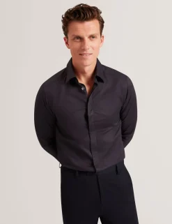 New Lobster Limited Shirts|Festliche Kleidung<Langarmhemd aus Baumwolle mit verdeckter Knopfleiste