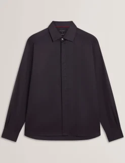 New Lobster Limited Shirts|Festliche Kleidung<Langarmhemd aus Baumwolle mit verdeckter Knopfleiste