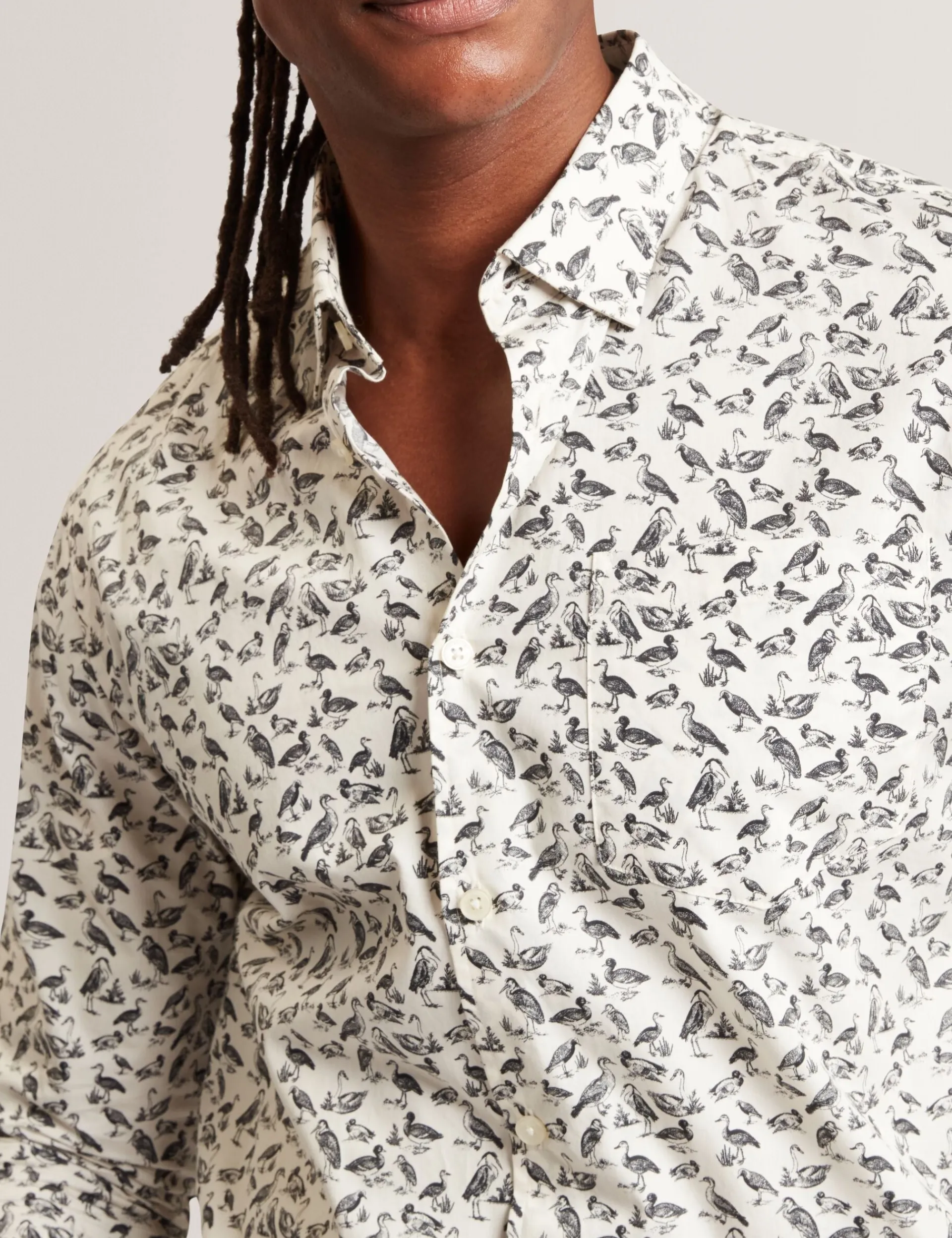 New Lobster Limited Shirts|Festliche Kleidung<Langarm-Oxfordhemd mit Entenmuster