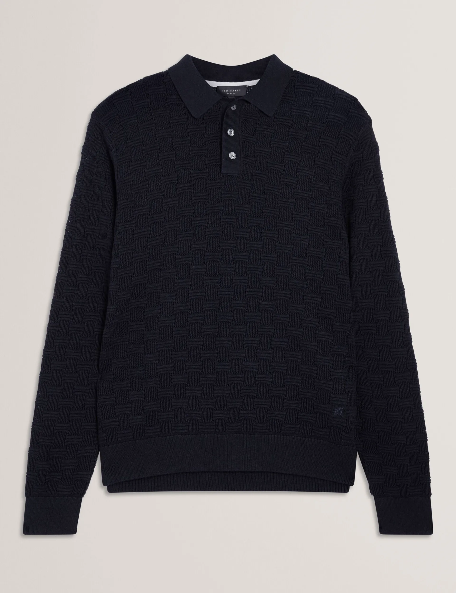 Herren New Lobster Limited Luxusgeschenke Für Herren|Pullover & Strickwaren<Langarm-Polohemd aus Seidenmischung mit Korbstruktur