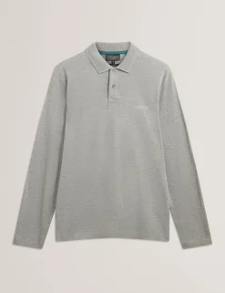 New Lobster Limited Oberteile & T-Shirts|Im Trend: Gestrickte Tops<Langarm-Polohemd mit Wabenmuster-Einfassung aus Piqué