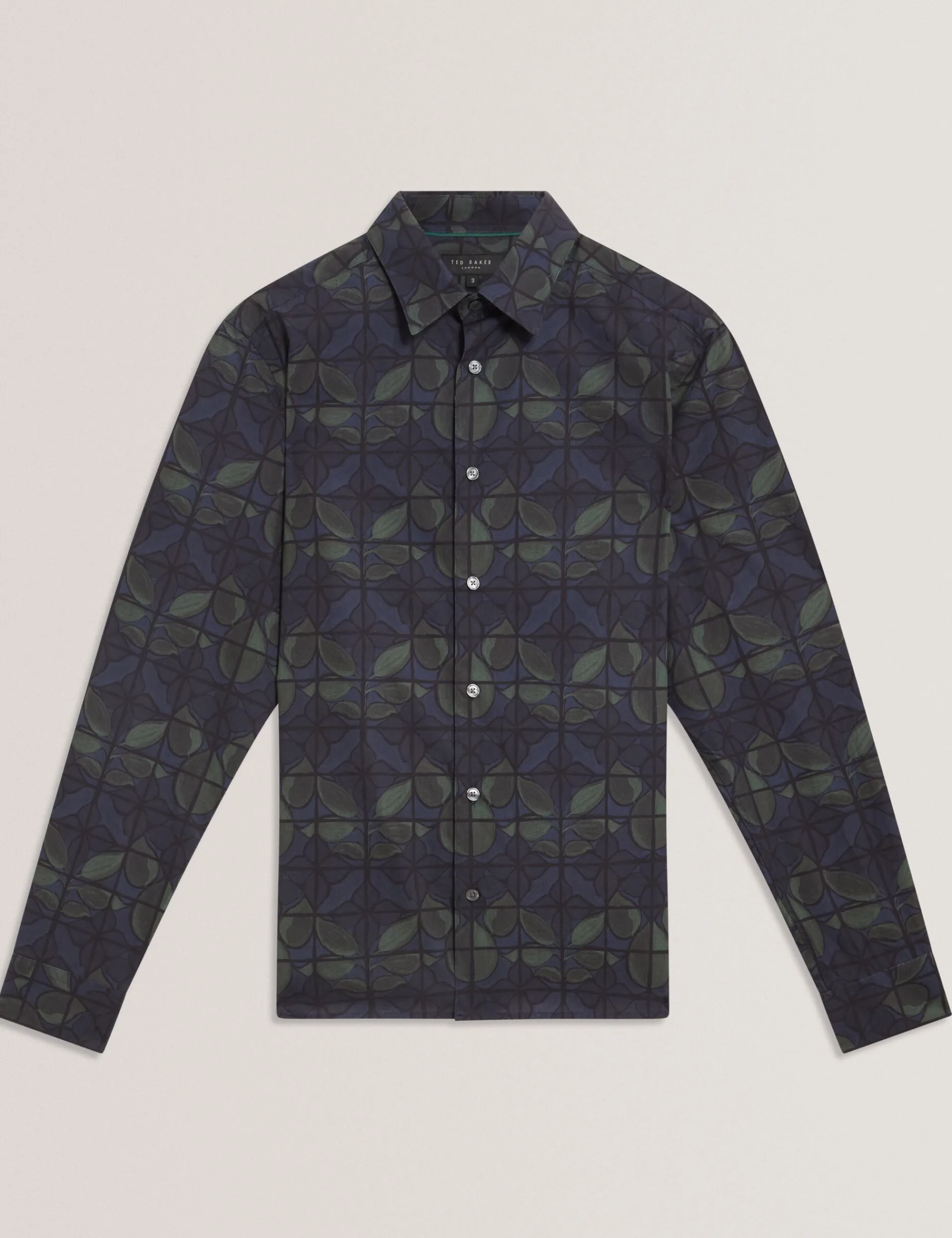 New Lobster Limited Breezy Blues Bearbeiten|Shirts<Langarmshirt mit Buntglas-Print