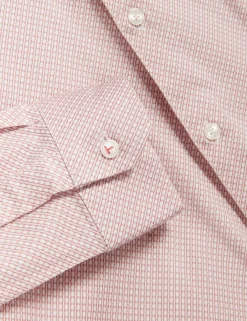 New Lobster Limited Breezy Blues Bearbeiten|Shirts<Langarm-Slim-Fit-Shirt mit Mikro-Geo-Print
