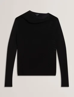 New Lobster Limited Oberteile & Blusen|Pullover & Strickjacken<Langarm-Strickoberteil mit transparenten Details