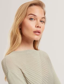 New Lobster Limited Oberteile & Blusen|Pullover & Strickjacken<Langarm-Strickoberteil mit transparenten Details
