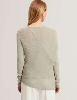 New Lobster Limited Oberteile & Blusen|Pullover & Strickjacken<Langarm-Strickoberteil mit transparenten Details