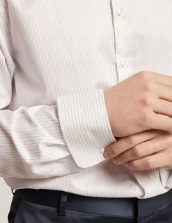 New Lobster Limited Shirts|Arbeitskleidung<Langärmeliges Hemd aus feiner Nadelstreifen-Baumwolle