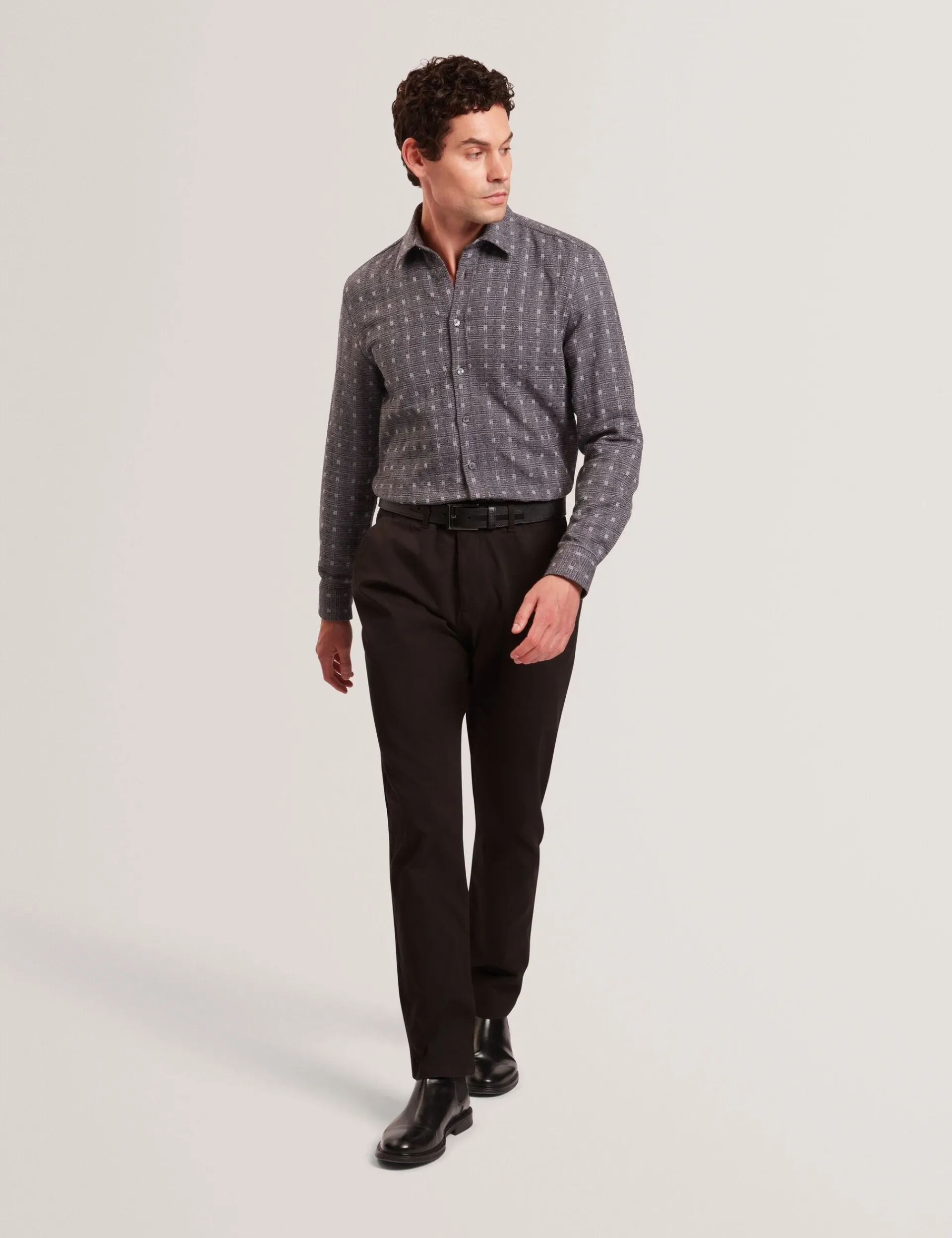 New Lobster Limited Shirts|Festliche Kleidung<Langärmliges Hemd mit Jacquard-Karomuster