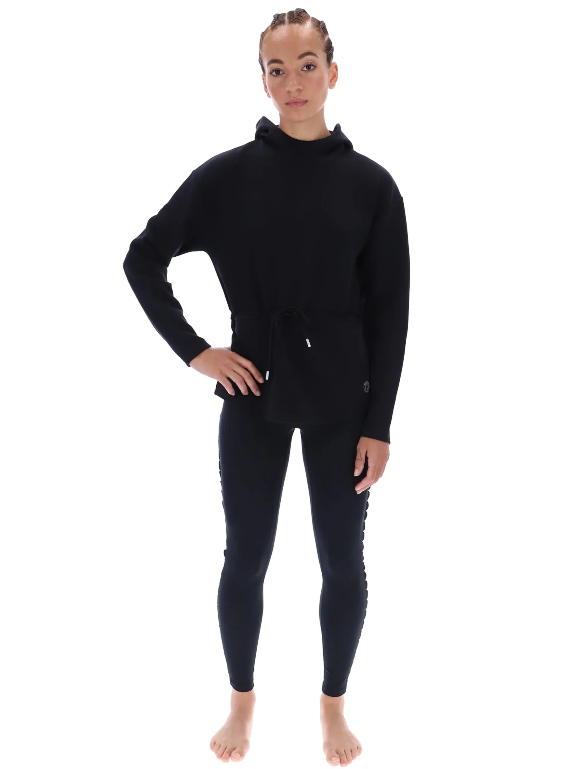 Licensee Batra Group Sportbekleidung<Longline-Sport-Hoodie mit Kordelzug in der Taille