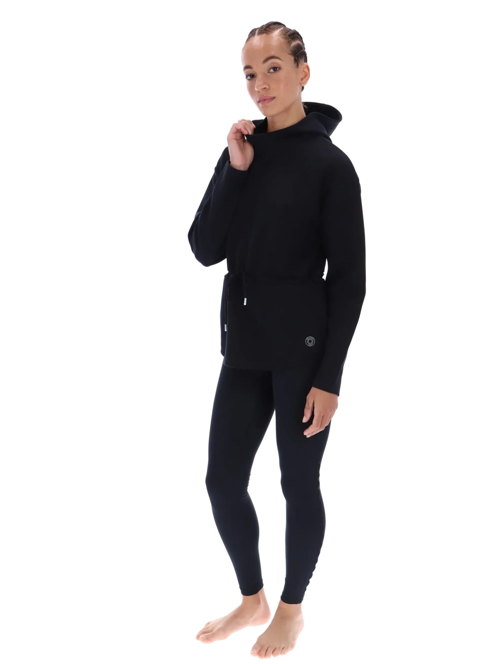 Licensee Batra Group Sportbekleidung<Longline-Sport-Hoodie mit Kordelzug in der Taille