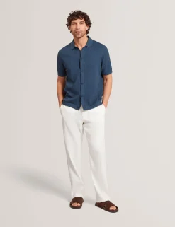 New Lobster Limited Breezy Blues Bearbeiten|Hosen & Chinos<Lässige Hose aus Leinenmischgewebe mit Gummizug