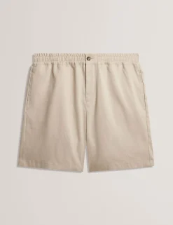 New Lobster Limited Breezy Blues Bearbeiten|Shorts<Lässige Shorts aus Leinenmischgewebe mit elastischem Bund