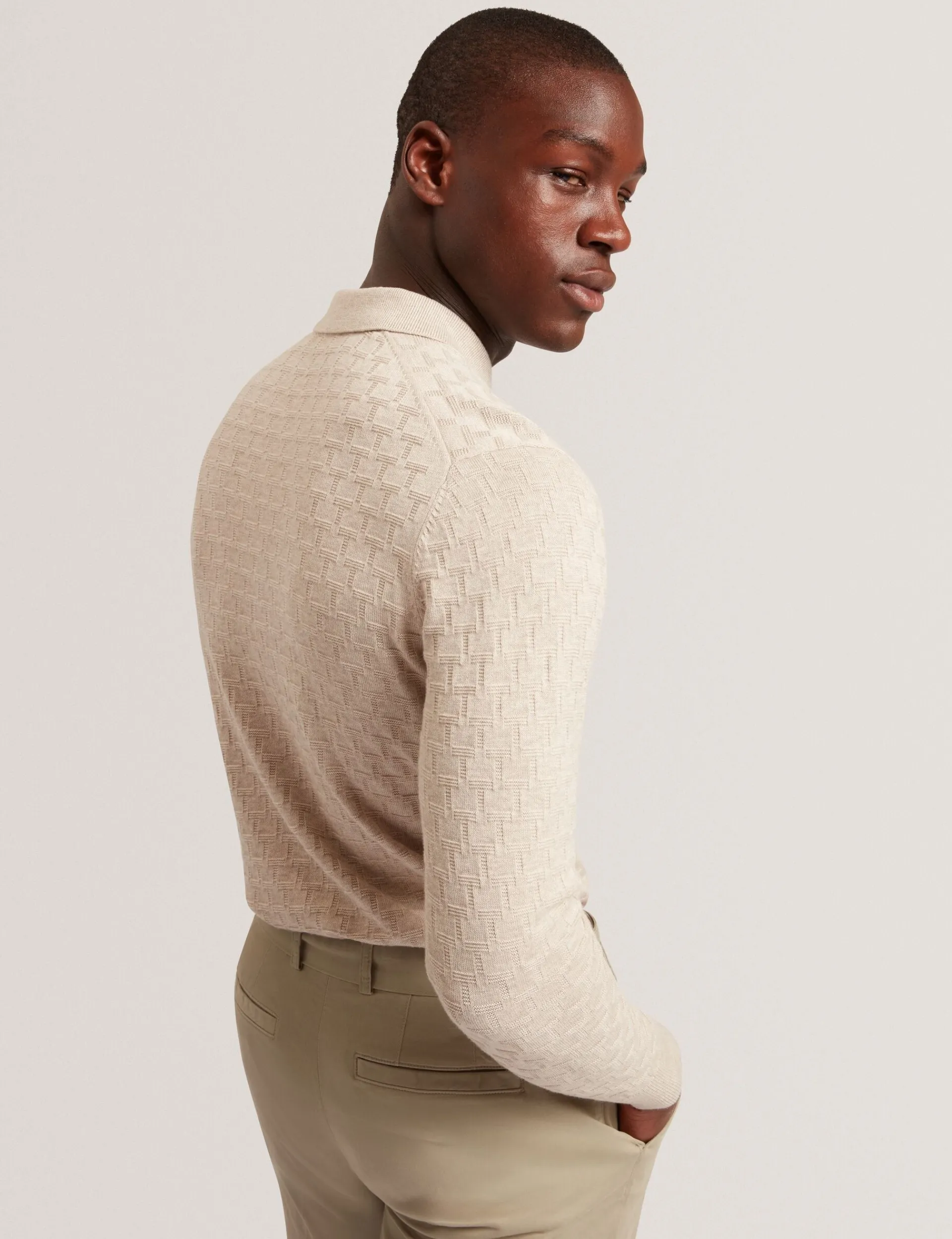 New Lobster Limited Festliche Kleidung|Pullover & Strickwaren<Marken-Langarmpolo aus strukturiertem Strick