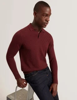 New Lobster Limited Festliche Kleidung|Pullover & Strickwaren<Marken-Langarmpolo aus strukturiertem Strick