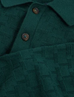New Lobster Limited Festliche Kleidung|Pullover & Strickwaren<Marken-Langarmpolo aus strukturiertem Strick