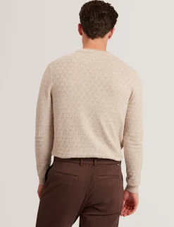 New Lobster Limited Breezy Blues Bearbeiten|Arbeitskleidung<Marken-Pullover mit Rundhalsausschnitt und Struktur