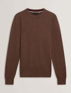 New Lobster Limited Breezy Blues Bearbeiten|Arbeitskleidung<Marken-Pullover mit Rundhalsausschnitt und Struktur