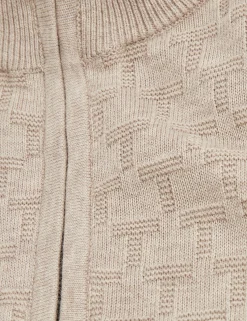 New Lobster Limited Breezy Blues Bearbeiten|Arbeitskleidung<Markenpullover mit strukturierter Oberfläche und Reißverschluss am Kragen