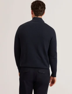 New Lobster Limited Breezy Blues Bearbeiten|Arbeitskleidung<Markenpullover mit strukturierter Oberfläche und Reißverschluss am Kragen