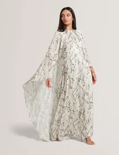 New Lobster Limited Golden Hour|Der Weihnachtsladen<Maxikleid mit Blattprint und Umhang-Detail