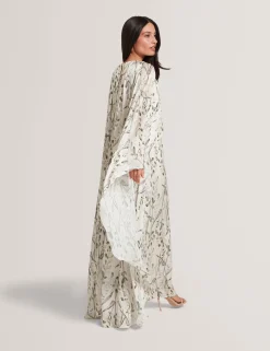 New Lobster Limited Golden Hour|Der Weihnachtsladen<Maxikleid mit Blattprint und Umhang-Detail