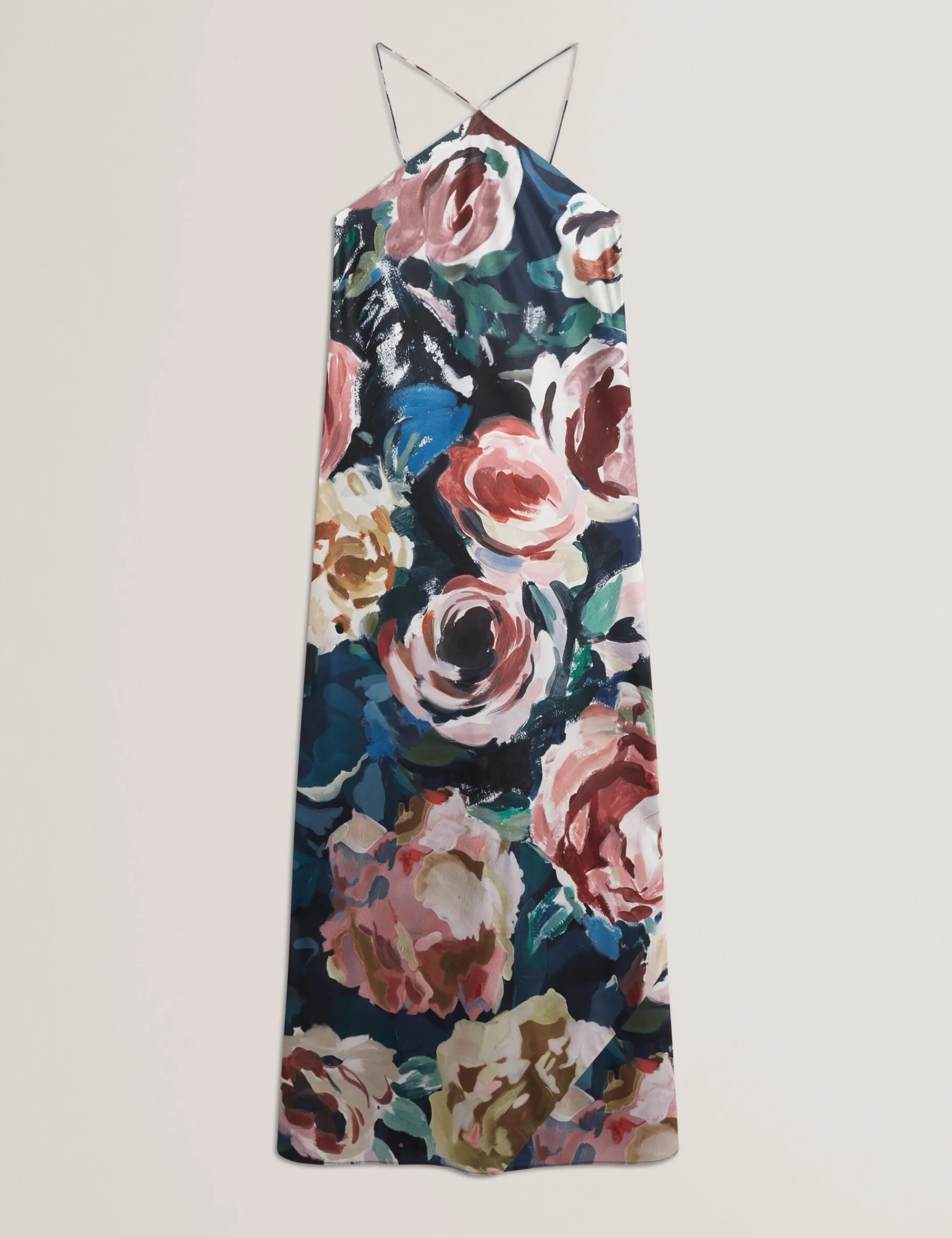 New Lobster Limited Festliche Kleidung|Kleider<Maxikleid mit Rosenmuster und Neckholder