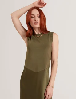 New Lobster Limited Festliche Kleidung|Die Satin-Kollektion<Maxikleid mit Strickpaneel
