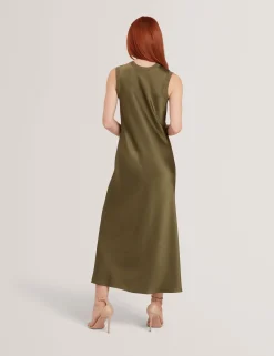New Lobster Limited Festliche Kleidung|Die Satin-Kollektion<Maxikleid mit Strickpaneel