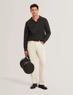 New Lobster Limited Im Trend: Gestrickte Tops|Arbeitskleidung<Melange Strick-Langarm-Poloshirt