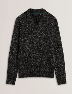 New Lobster Limited Im Trend: Gestrickte Tops|Arbeitskleidung<Melange Strick-Langarm-Poloshirt