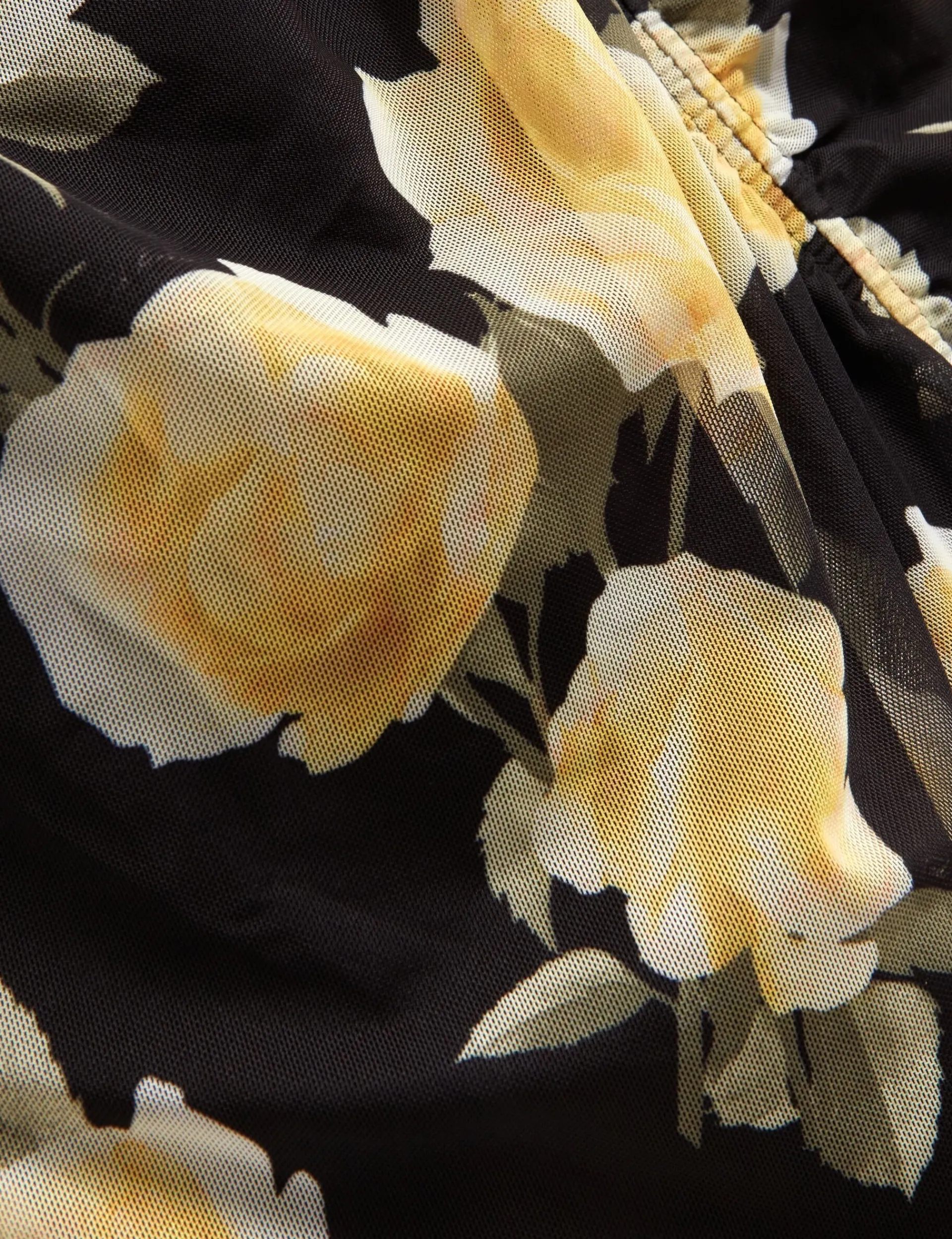 New Lobster Limited Festliche Kleidung|Neue Frühlingsblumen<Midikleid aus Mesh mit Rosenmuster und langen Ärmeln