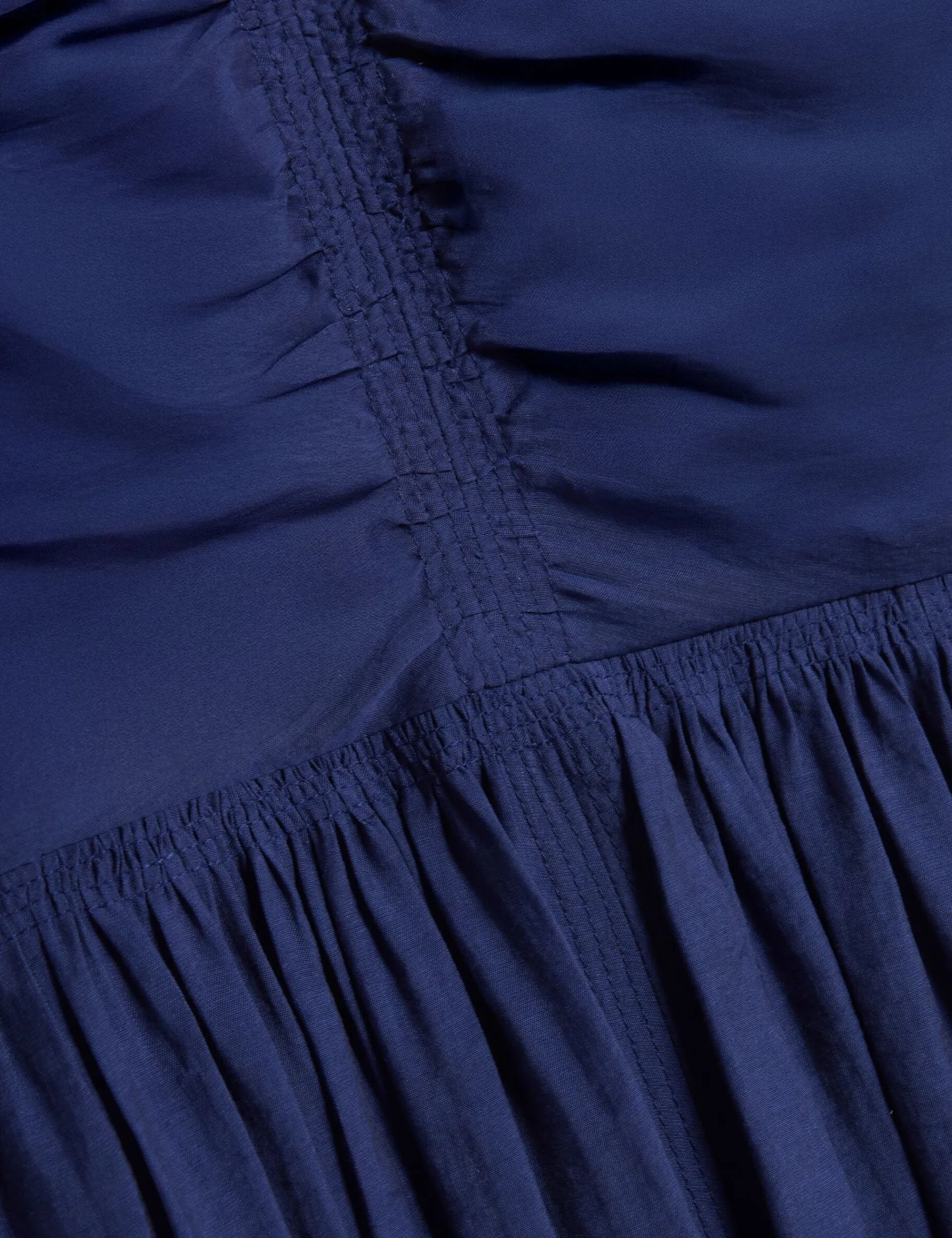 New Lobster Limited Kleider|Golden Hour<Midikleid mit Puffärmeln, Raffungen und V-Ausschnitt