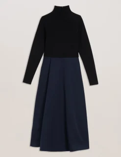 New Lobster Limited Kleider<Midikleid mit Strickoberteil und Wickelrock