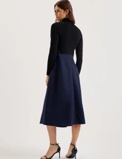 New Lobster Limited Kleider<Midikleid mit Strickoberteil und Wickelrock