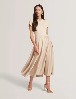 New Lobster Limited Kleider|Golden Hour<Midikleid mit Tulpenärmeln, anprobierbar