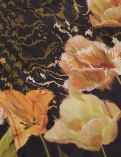 New Lobster Limited Kleider<Midi-Rock mit floralem Karomuster und Raffung an der Taille