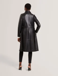 Damen New Lobster Limited Luxusgeschenke Für Damen|Mäntel Und Jacken<Midi-Wickelmantel aus Leder mit Gürtel