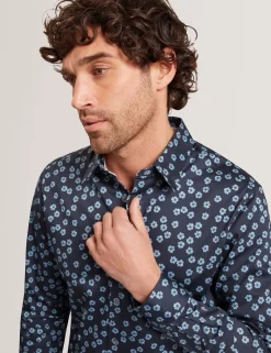 New Lobster Limited Breezy Blues Bearbeiten|Shirts<Mini Floral Stretch Cotton Regular Shirt