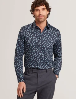 New Lobster Limited Breezy Blues Bearbeiten|Shirts<Mini Floral Stretch Cotton Regular Shirt